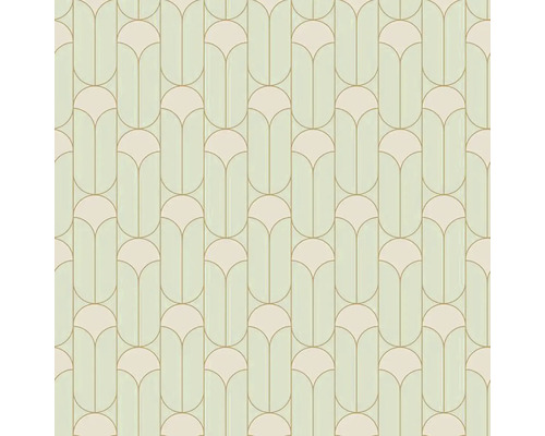 Vliesová tapeta Green&Co PARIS zelená 0,53x10,05 m Tapeta s geometrickým designem tulipánů