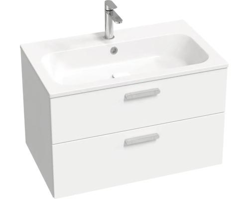 Koupelnová skříňka pod umyvadlo RAVAK Chrome II bílá vysoce lesklá 800 x 500 x 490 mm X000001774