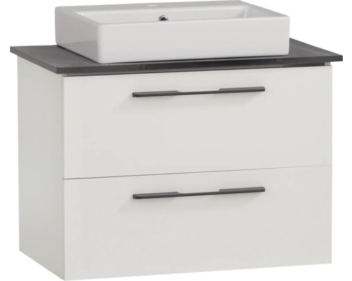 Skříňka pod umyvadlo se dvěma zásuvkami a umyvadlem na desku