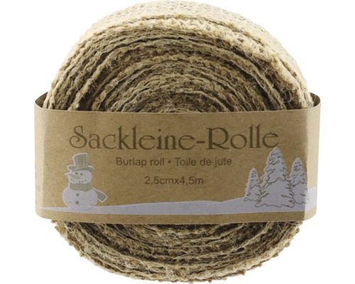 Jutová role, 2,5 cm x 4,5 m, pro ruční práce a dekorace