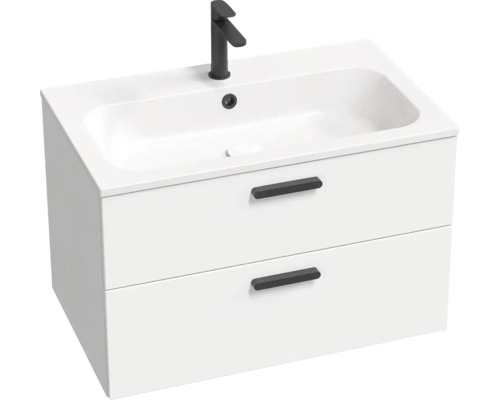 Koupelnová skříňka pod umyvadlo RAVAK Chrome II bílá vysoce lesklá 800 x 500 x 490 mm X000001746
