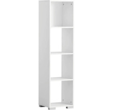 Bílá police se čtyřmi přihrádkami