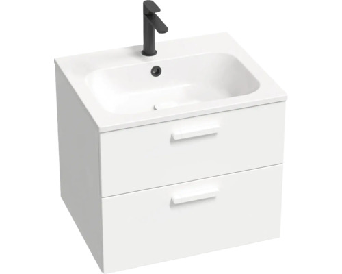 Koupelnová skříňka s umyvadlem RAVAK Chrome II bílá vysoce lesklá 600 x 500 x 490 mm X000001776