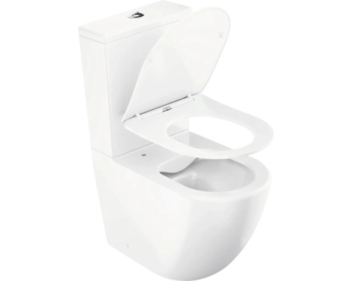 Stojící WC s otevřeným záchodovým prkénkem