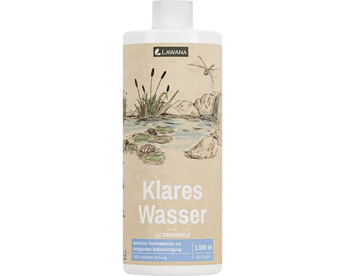 Čisticí bakterie do jezírka Lawana Klares Wasser 1000 ml Lawana Čistá voda péče o jezírko, láhev 1000 ml