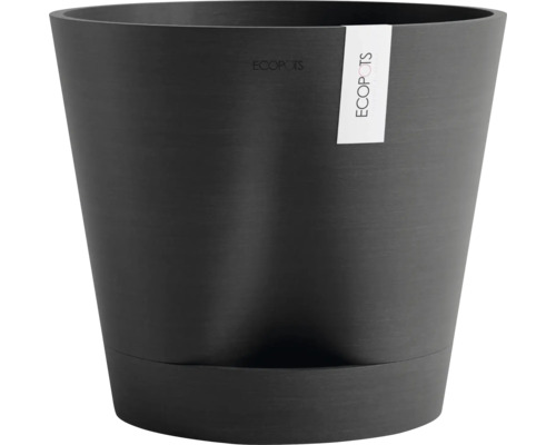 Květináč Ecopots Venice plastový Ø 37,7 cm 40,2 x 40,2 x 35,7 cm tmavě šedý Květináč Ecopots se zavlažovacím systémem