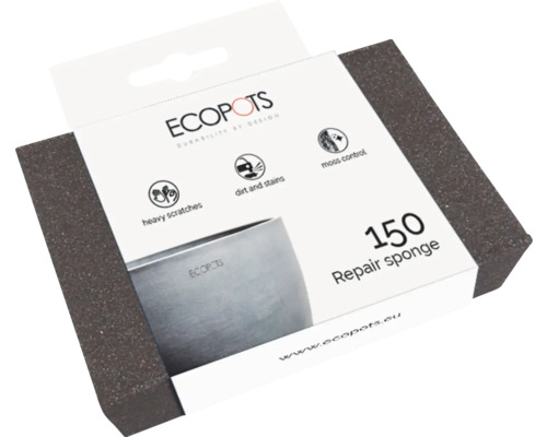 ECOPOTS opravná houba 150 pro odstranění silných škrábanců, nečistot a skvrn a pro kontrolu mechu