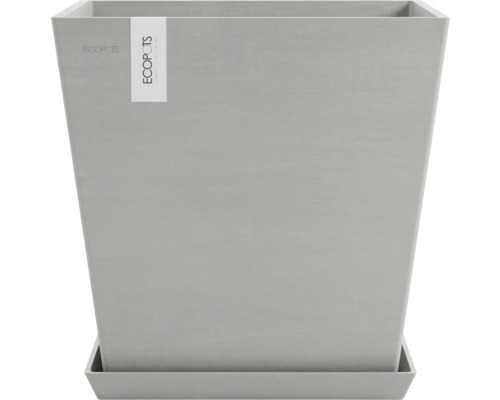 Čtvercový plastový květináč s podložkou