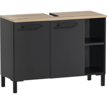 Skříňka pod umyvadlo se dvěma dvířky, úložnou policí a nožičkami