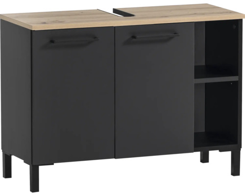 Skříňka pod umyvadlo se dvěma dvířky, úložnou policí a nožičkami