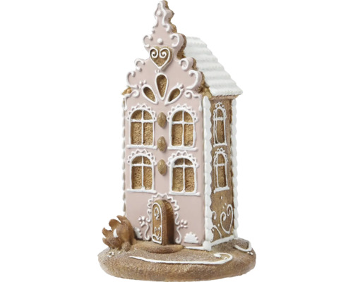 Domek polyresinový 13 x 13 x 22 cm Dekorativní perníková chaloupka pro vánoční období