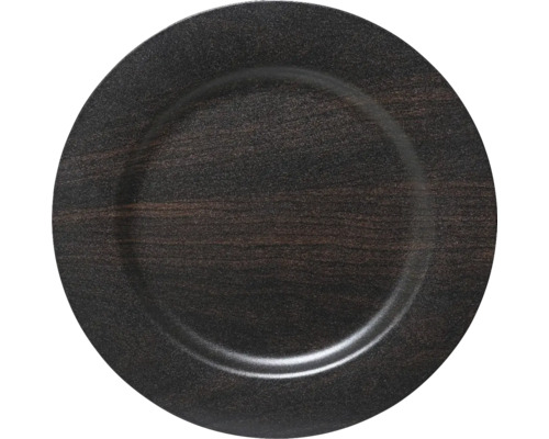 Dekorační talíř s dřevěným vzhledem pro dekoraci stolu