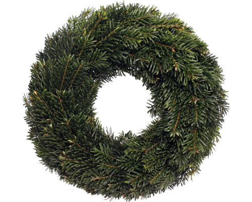 Adventní věnec Ø cca 45 cm Nordmann Selection čerstvě vázaný, živé konifery Věnec z jedlového dřeva pro vánoční dekoraci