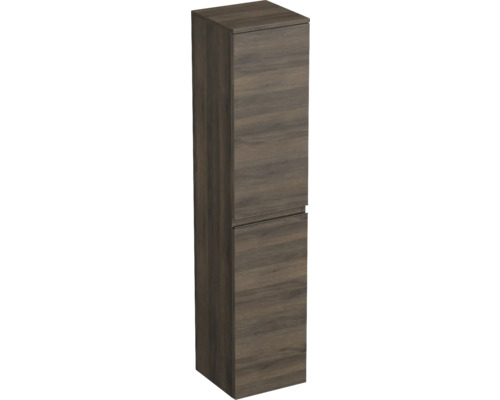 Koupelnová skříňka vysoká Jungborn TRENTA dub tabák gladstone 35 x 161,8 x 35 cm Vysoká dřevěná skříňka se dvěma dvířky do koupelny