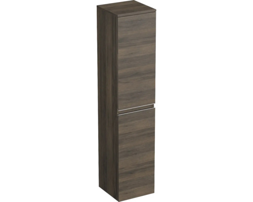 Koupelnová skříňka vysoká Jungborn TRENTA dub tabák gladstone 35 x 161,8 x 35 cm Vysoká skříň se dvěma dřevěnými dvířky