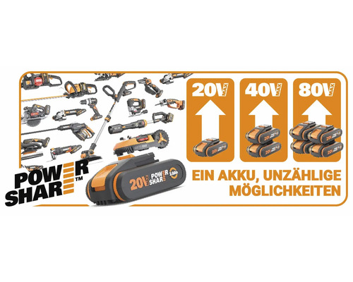 Worx Power Share akumulátor pro různá zařízení