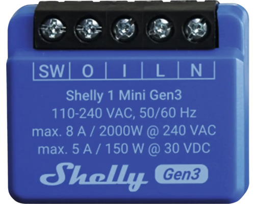 Spínač WLAN Shelly 1 Mini Gen3