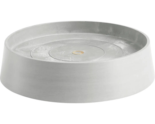Miska pod květináč Ecopots Oslo plastová Ø 28,9 cm x 32,2 x 8,5 cm šedobílá Kulatá plastová podmiska pod květináč