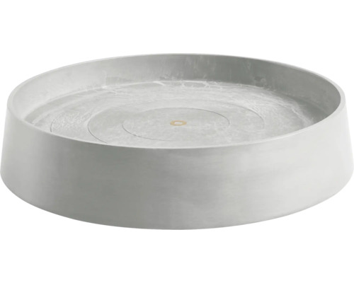 Miska pod květináč Ecopots Oslo plastová Ø 45,4 cm x 50 x 10,5 cm šedobílá Šedá keramická pokojová fontána