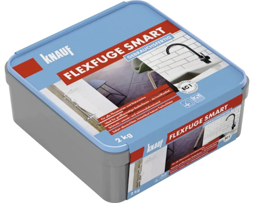 Spárovací hmota Knauf FLEXFUGE SMART 2 kg cementově šedá Knauf Flexfuge Smart připravená k použití, 2 kilogramy, v kbelíku