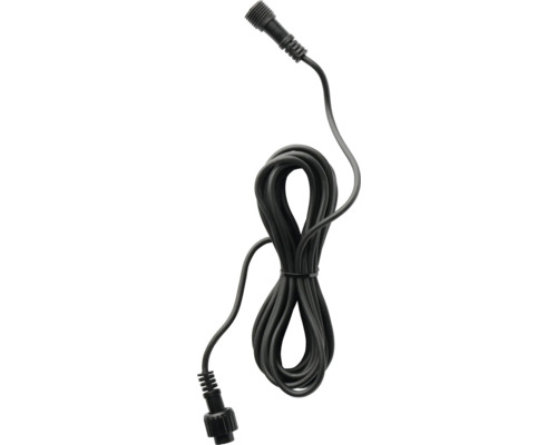 Černý prodlužovací kabel s konektory na obou koncích