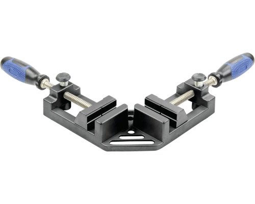 Rohová svorka pro upevnění obrobků v úhlu 90 stupňů.