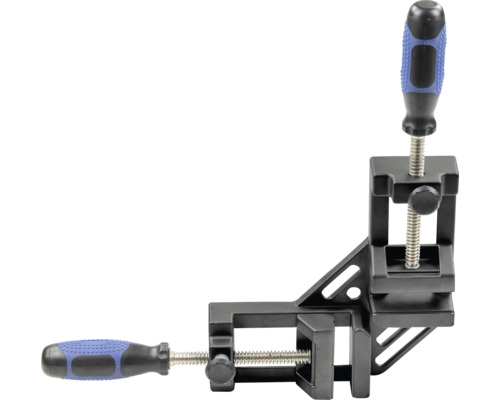 Rohová svěrka pro upevnění obrobků v úhlu 90 stupňů.