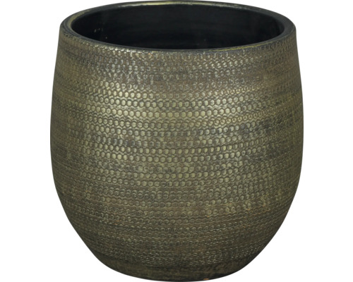 Kulatý květináč se strukturovaným povrchem