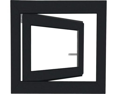 Plastové okno OS1 vně antracitová šedá RAL 7016 uvnitř bílá 60x60 P