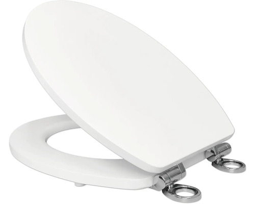 Toaletní sedátko z plastu s chromovaným kováním