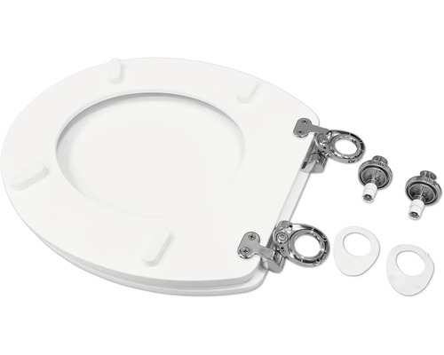 Toaletní sedátko s upevňovacím materiálem