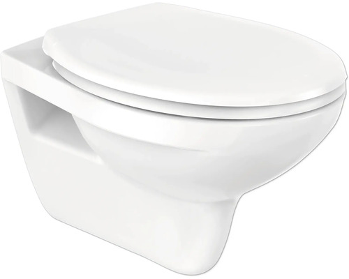 Závěsné WC z keramiky s toaletním sedátkem