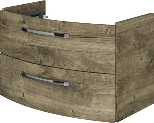 Koupelnová skříňka pod umyvadlo Jungborn VENTITRE dub ribbeck 80 x 49,2 x 43 cm Skříňka pod umyvadlo se dvěma zásuvkami a dřevěným dekorem