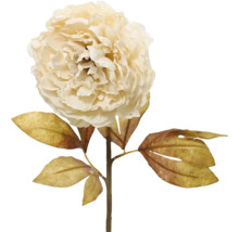 Dekorativní umělá květina pivoňka s listy