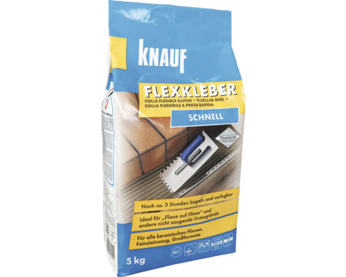 Lepidlo na obklady a dlažbu KNAUF Flexkleber Schnell C2FT S1 5 kg Knauf Flexibilní lepidlo rychlé, 5 kg pytel