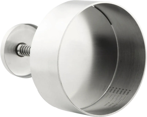 Nastavitelný servírovací kroužek z nerezové oceli s gramovou stupnicí