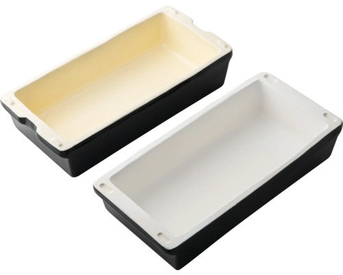 Dvě obdélníkové keramické zapékací mísy