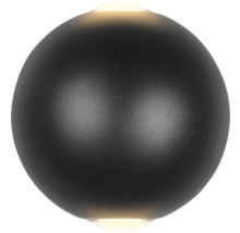 Černé kulové venkovní nástěnné svítidlo