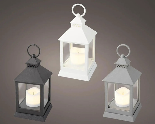 LED lucerna Tři dekorativní lucerny s LED svíčkami