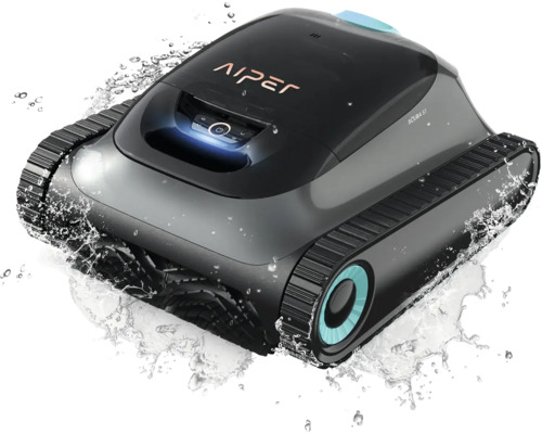 Čisticí robot na bazény s pásovým pohonem ve vodě