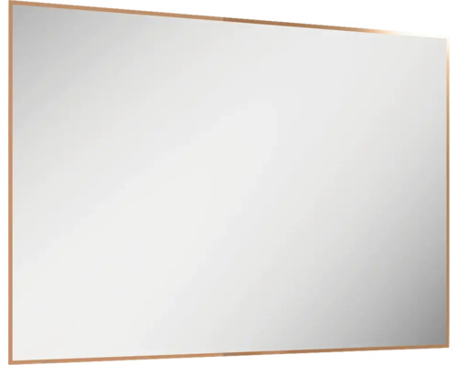 Zrcadlo do koupelny s osvětlením v rámu Jungborn Square 120 x 80 cm IP 44 Obdélníkové zrcadlo s rámem