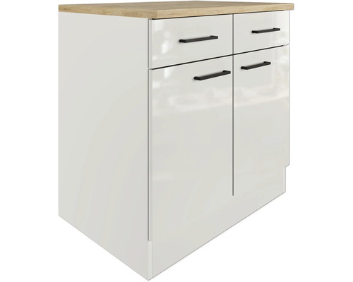 Kuchyňský ostrůvek se dvěma zásuvkami, dvěma dvířky a pracovní deskou