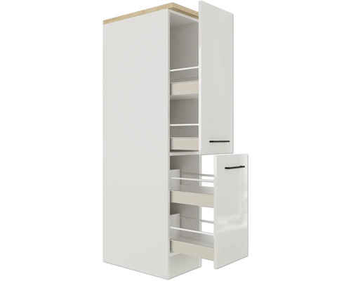 Kuchyňská skříňka s výsuvnými prvky pro kuchyňské náčiní