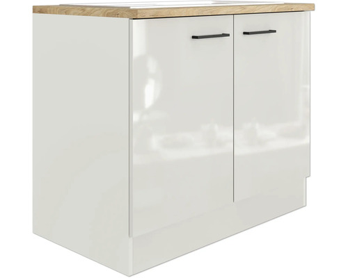 Skříňka pod umyvadlo se dvěma dvířky a dřevěnou deskou