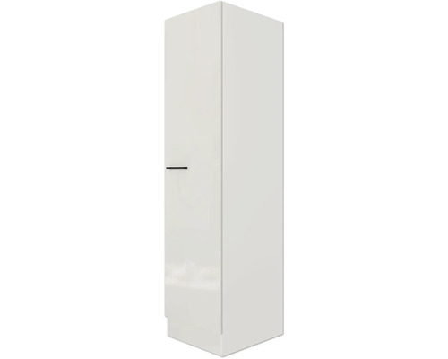 Bílá koupelnová skříňka s jedněmi dvířky a madlem