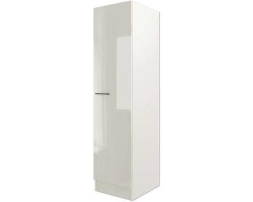 Lesklá vysoká skříň pro kuchyň nebo koupelnu s úchytkou