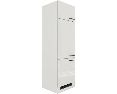 Bílá koupelnová skříňka se zásuvkami a madly