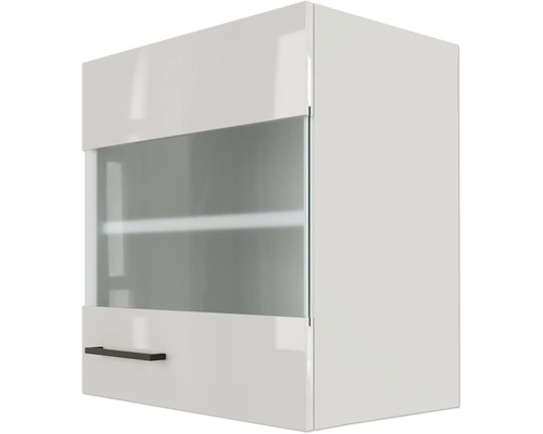 Závěsná skříňka s prosklenými dvířky a zásuvkou