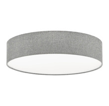 Šedé stropní svítidlo s kulatým stínidlem