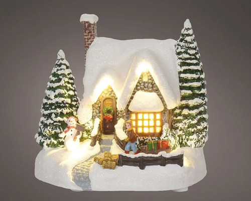 LED scenérie polyresin Christmas villages 14 x 17 x 15,5 cm